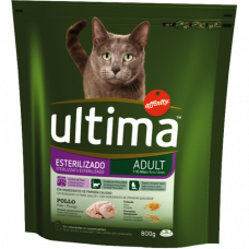  COMIDA GATOS ESTERILIZADOS ULTIMA 800 G 