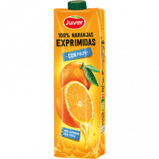 ZUMO NARANJA EXPRIMIDO C/PULPA JUVER 1 L