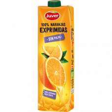 ZUMO NARANJA EXPRIMIDO S/PULPA JUVER 1 L