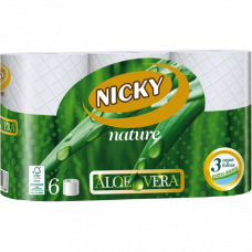  PAPEL HIGIENICO NATURE 3CAPAS NICKY 6 U 