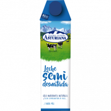  LECHE SEMIDESNATADA ASTURIANA BRIK 1 l 