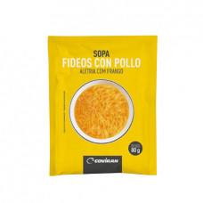 SOPA FIDEOS C/POLLO COVIRAN 80 G 