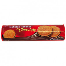 GALLETAS RELLENO CHOCOLATE COVIRAN 250 g 