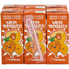 FRUTAS+LECHE MEDITERRAN COVIRAN 200ML P6