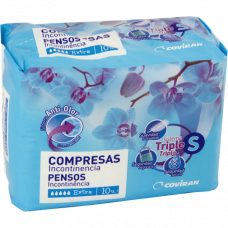 COMPRESA INCONTINENCIA EXTRA COVIRAN 10u