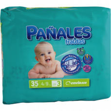 PAÑAL TALLA 3 4-9 KG COVIRAN 35 U.