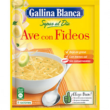 SOPA AVE C/FIDEOS GALLINA BLANCA 76 G