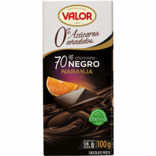 CHOCOLATE NEG 70% NARANJA S/A VALOR 100G