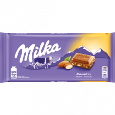  CHOCOLATE C/LECHE ALMENDRAS MILKA 125 G 